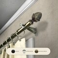 Kd Encimera 0.8125 in. Opal Curtain Rod with 120 to 170 in. Extension, Antique Brass KD3723240